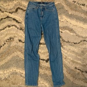 Hollister Ultra High-Rise Striped Mom Jeans